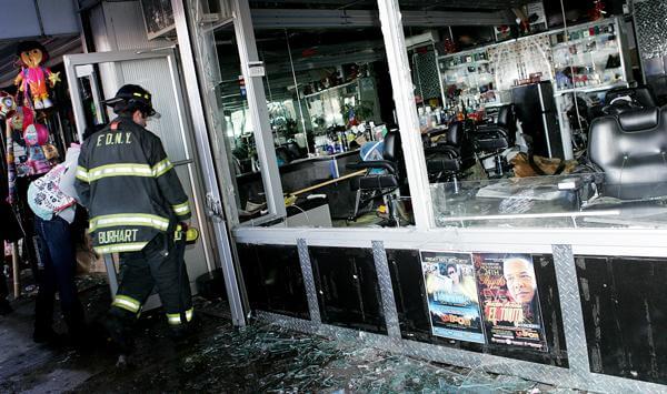Two-alarm fire in Corona barbershop