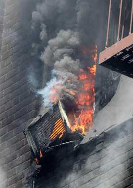 Flushing fire dishes out double dose of heat