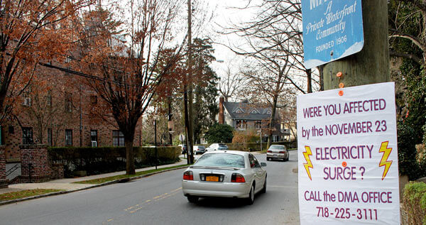 Surge disturbs homeowners