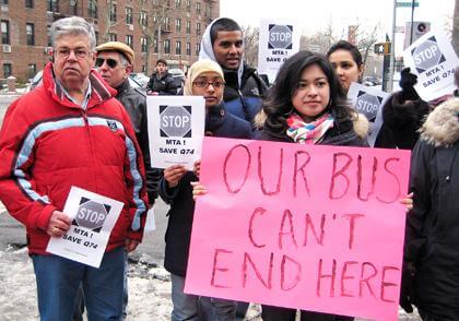 Queens College commuters rally to save Q74