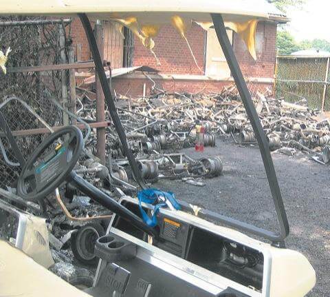 Teen charged in golf blaze