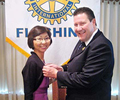 Rotary president makes debut