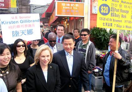 Gillibrand gets endorsements from Liu, Meng
