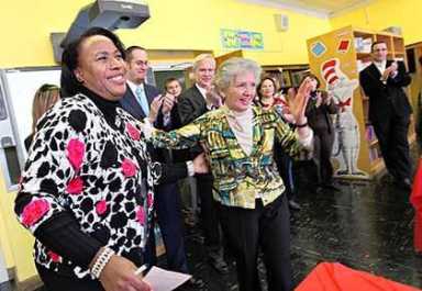 Library in Whitestone school receives new tomes, flat-screen