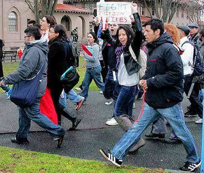 Queens College students protest tuition increases