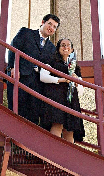 Student accepts wedding proposal in Queens College clock tower