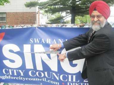 Council candidate Singh’s campaign signs stolen