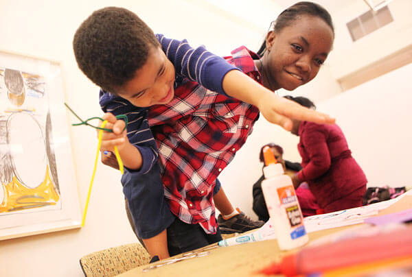 Children make Valentine’s cards at JCAL