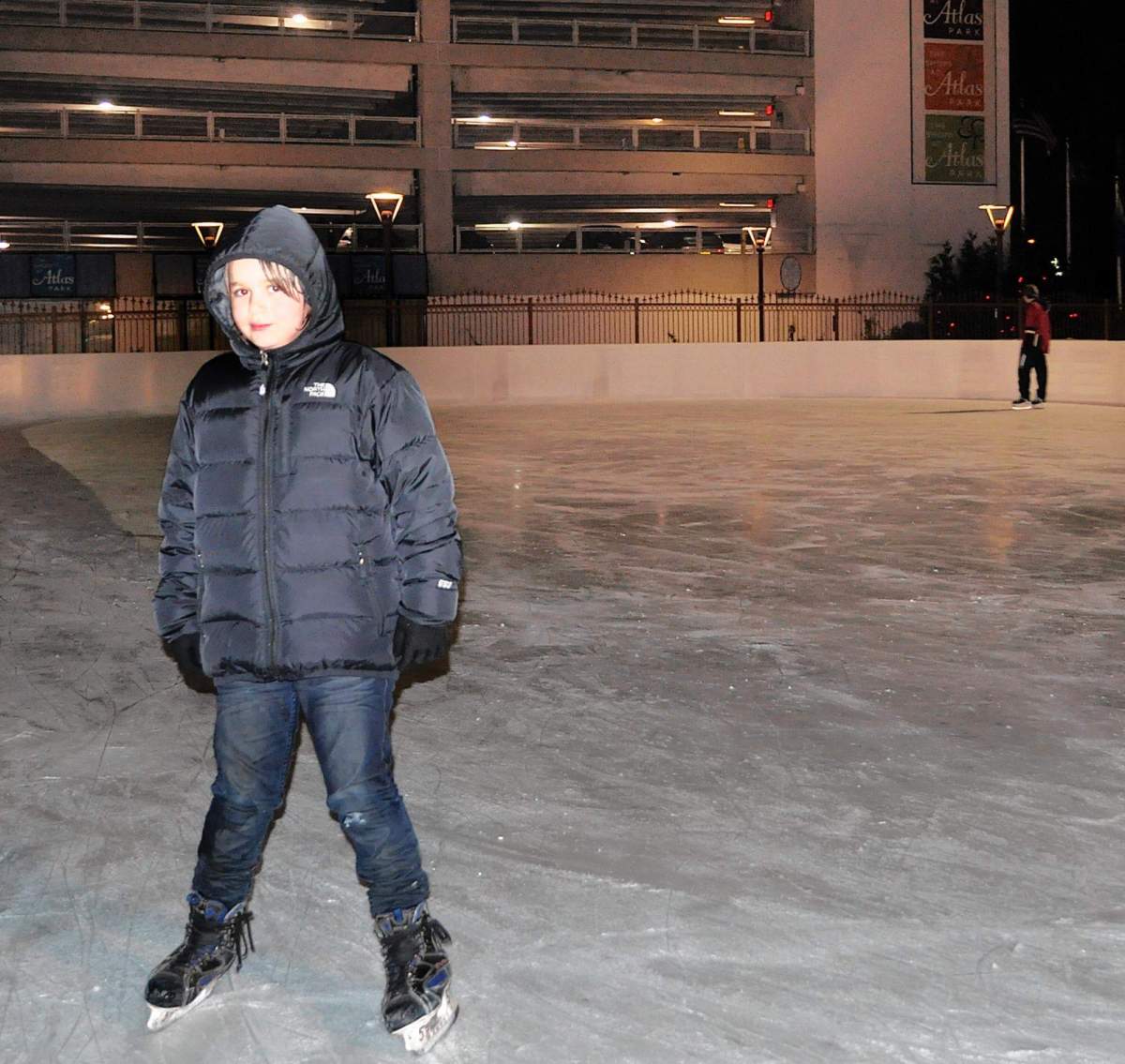 Skating rink makes debut outside Atlas Park