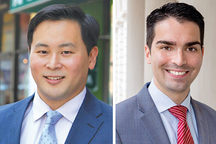 Assemblyman Ron Kim (l.) and City Councilman Eric Ulrich are the two candidates from Queens running for public advocate this February.