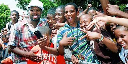 50 Cent holds anti-childhood obesity event in Jamaica