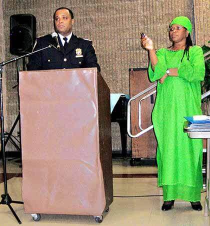 NYPD brass visits Jamaica to promote summer camp