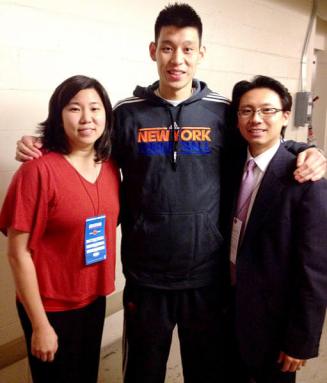 Meng meets Knick Jeremy Lin