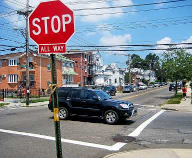 Traffic light coming to dangerous College Pt. corner