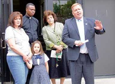 Halloran blasts city’s cuts to school nurses