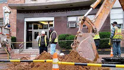 Broken water pipe closes school in College Point