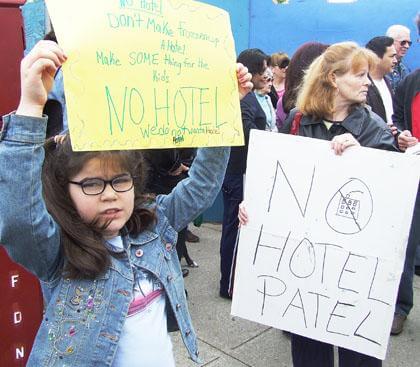 Bellerose residents protest hotel plans