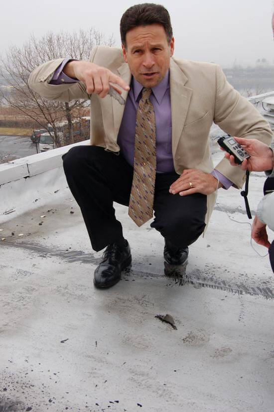 Malfunctioning plane dumps shrapnel on College Point Corporate Park