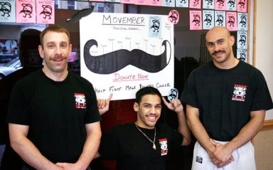 Martial arts experts grow mustaches to KO cancer