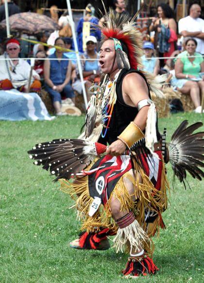 Native Americans gather in Floral Pk. for powwow