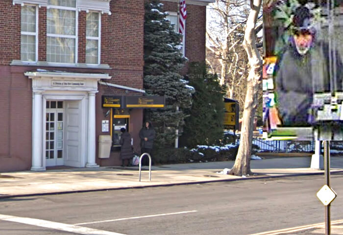The suspect behind a Feb. 11 heist at the Queens County Savings Bank on Main Street in Kew Gardens Hills.
