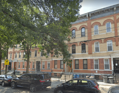 The apartment house on Seneca Avenue in Ridgewood where a 73-year-old woman was found dead on Feb. 4.