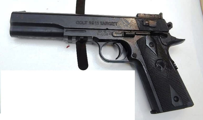 The imitation weapon that Christopher Ransom allegedly pretended to fire at 102nd Precinct officers which led to a deadly friendly fire incident on Feb. 12.