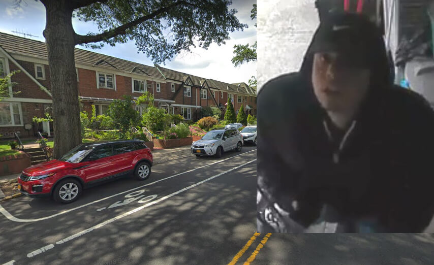 One of two burglars who broke into a home on Eliot Avenue in Middle Village on Feb. 6.