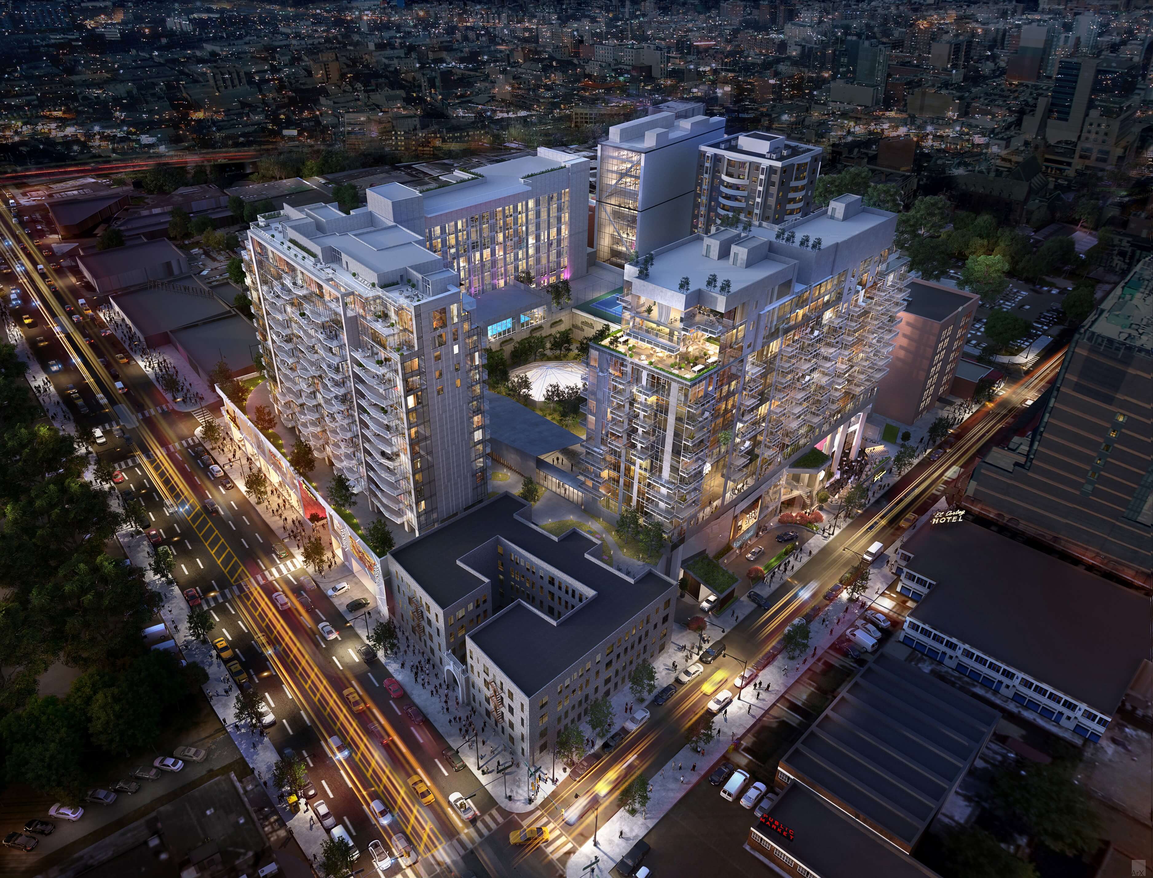 Final building in Flushing mixed-use development tops out, sales