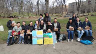 From left to right: Eric Rodriguez (chaperone), Jay Carpio, Natalia Rivera, Catherine Matute, Nicole Potaczala, Monique Guzman, Lauren Daly, Sarah Tulsiedass, Rania Taib, Joshua Lastra, Wanda Tavarez (assistant coach), Dilsanelys Minaya, Stephanie Alvarado, Amy Alvarado