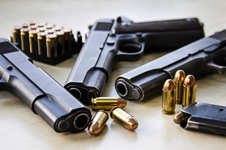 Three pistols