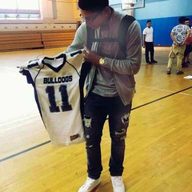 Long Island City High School quarterback Christopher Miraba suffered spinal fractures and other serious injuries following a vicious Halloween 2017 hit-and-run attack.