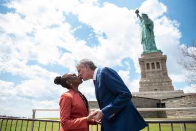 Official dedication ceremony of the Statue of Liberty Museum