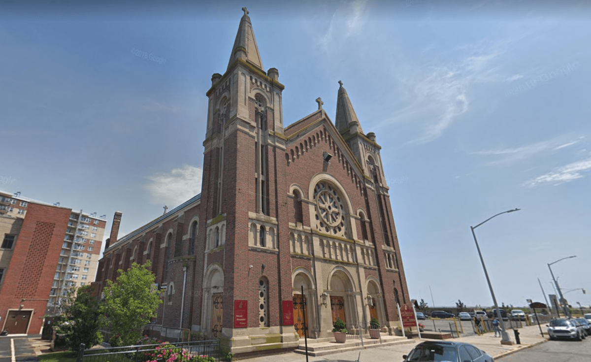 The exterior of St. Rose of Lima Church in Rockaway Beach