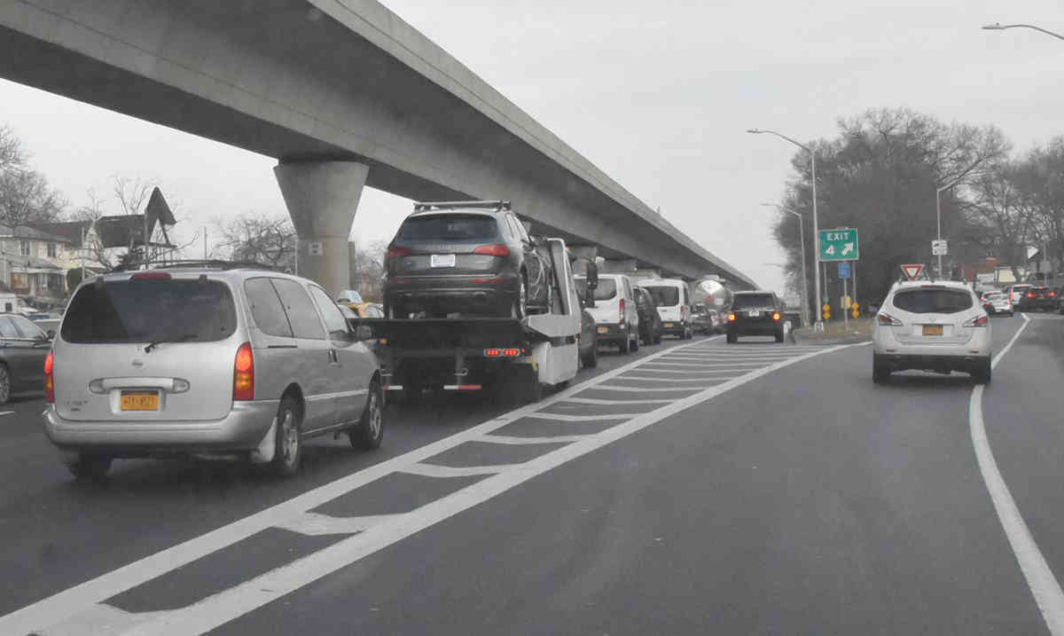 Speeding up to the Van Wyck Expressway QNS