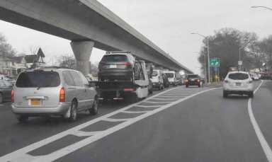 Speeding up to the Van Wyck Expressway