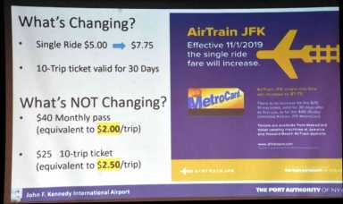 AirTrain commuters spared increases