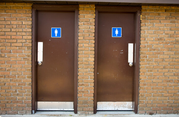 Park washroom doors
