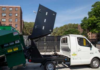 Electric Tilt Truck Presser with GM at Marcy Houses