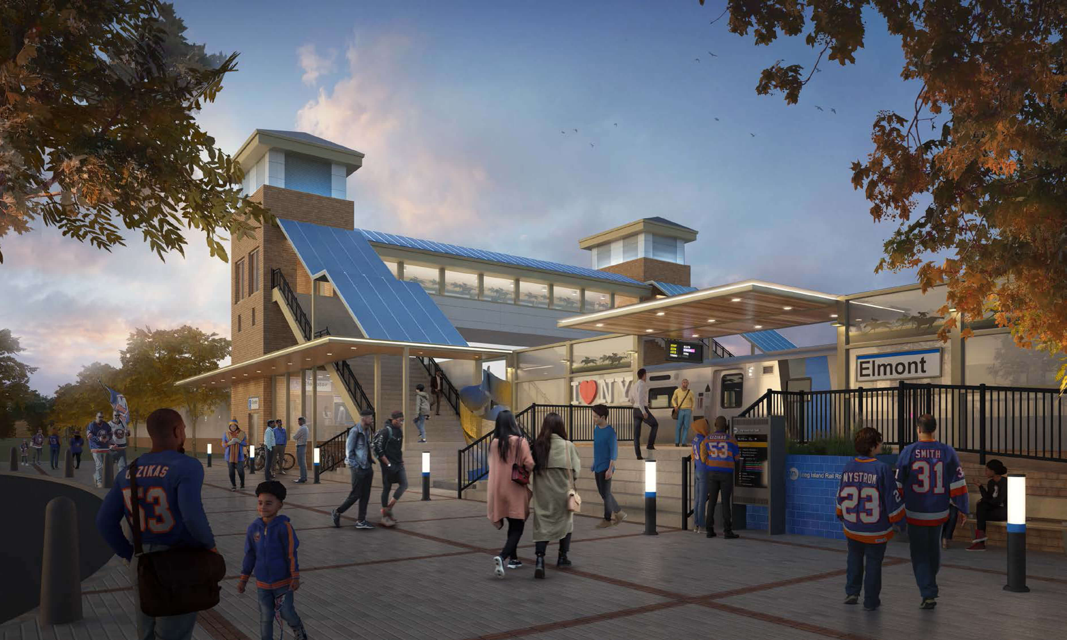 A rendering of the new Elmont Long Island Rail Road station.