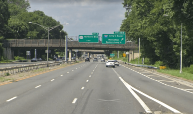 The location on the northbound Clearview Expressway in Bayside where a Ridgewood driver lost his life on July 2 in a one-car crash.