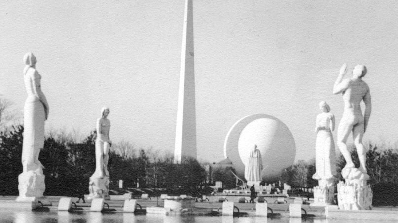 The Trylon and Perisphere in the 1939-40 World's Fair