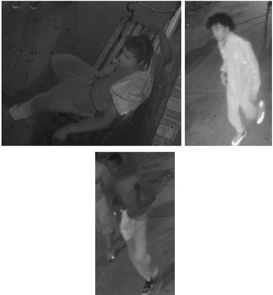 Security camera images of three suspects involved in an Aug. 31 mugging on the streets of Ridgewood.