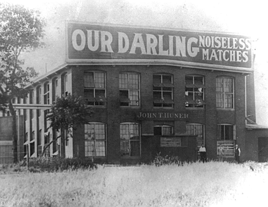 The exterior of the Our Darling Noiseless Matches factory in Ridgewood