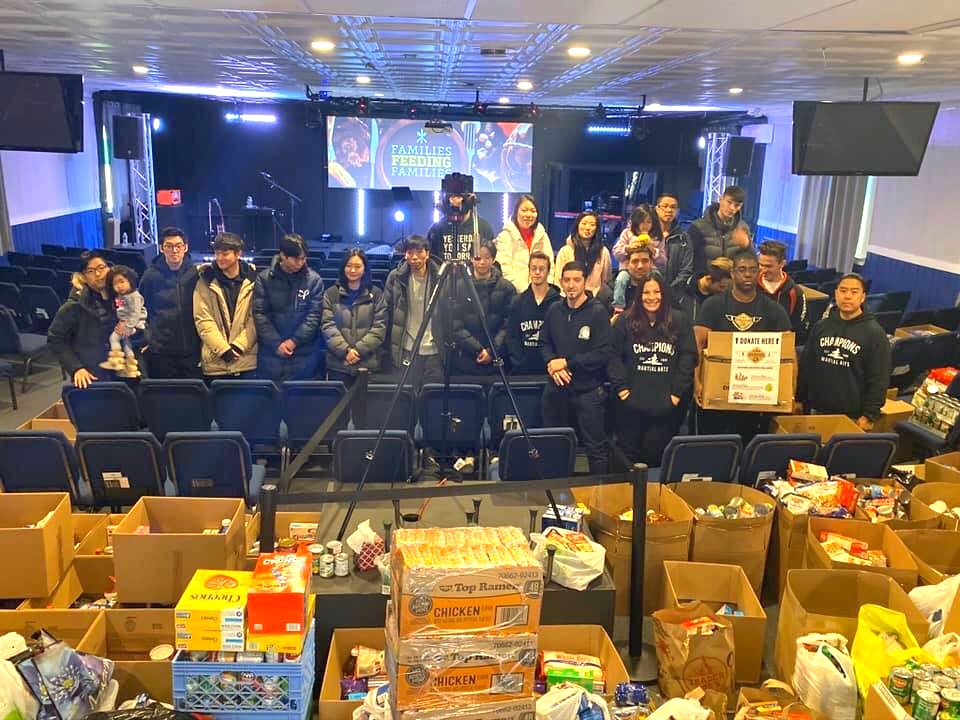Flushing martial arts center collects over 4,000 canned