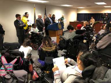 State Senator Leroy Comrie presents new legislation that would extend  a popular Access-A-Ride pilot program.