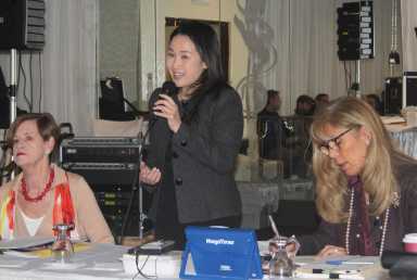 Acting Queens Borough President Sharon Lee visited Community Board 1's monthly meeting on Jan. 21, 2020.