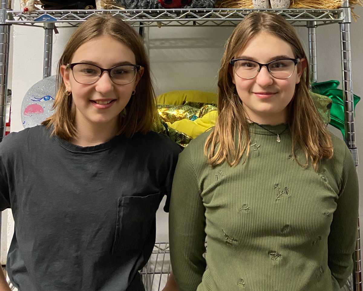 Hallie (left) and Mira (right) Meola