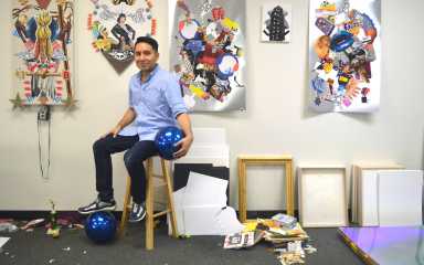 Juan Hinojosa in his studio.