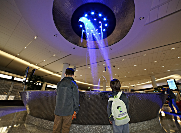 New Water Sculpture Unveiled Inside LaGuardia Airport’s Renovated ...